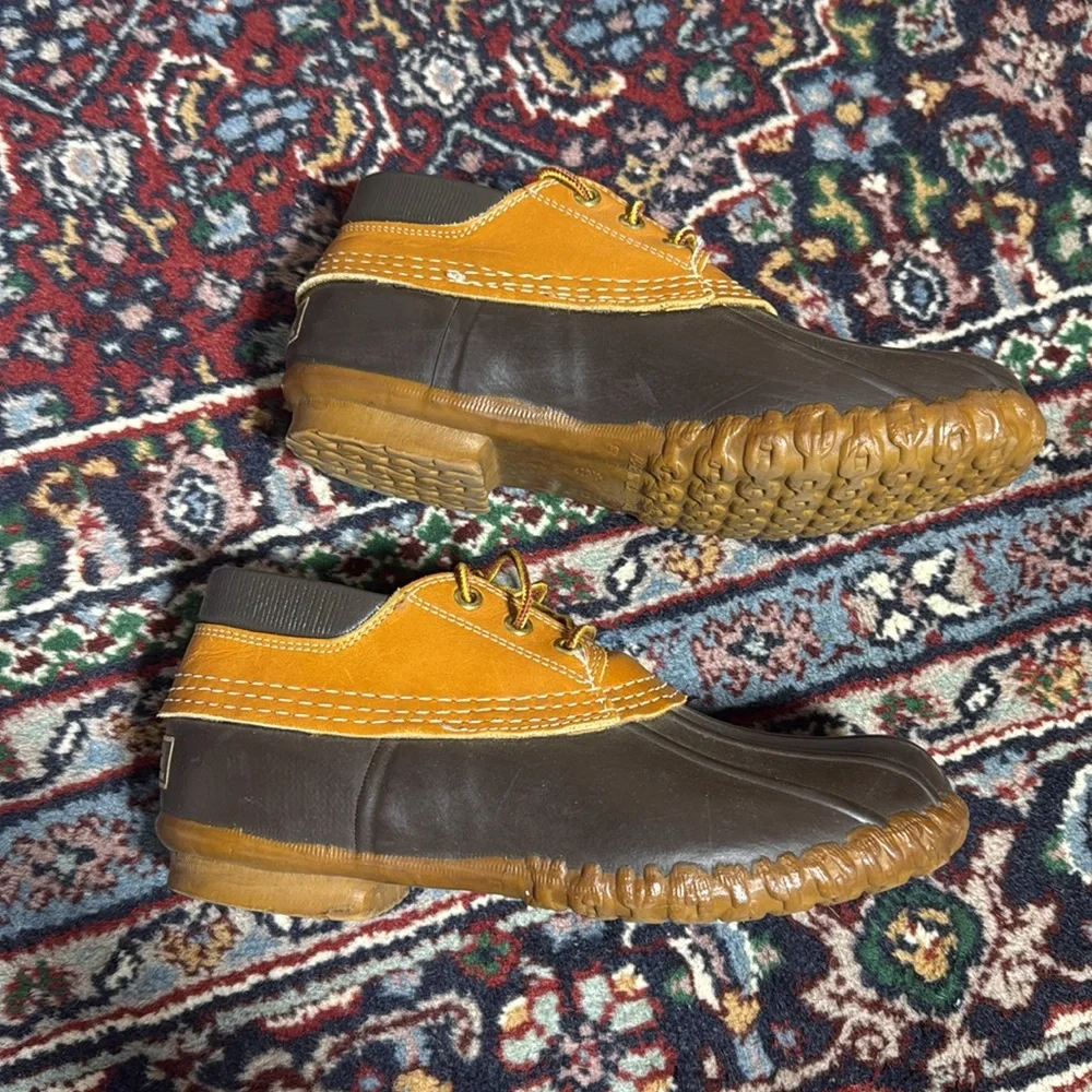 L.L. Bean Vintage Duck Boots Low Ankle Hunting Shoes | Men 6 / Women 8 - Picture 3 of 8